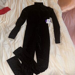 Leopard Print Long Sleeve Jumpsuit